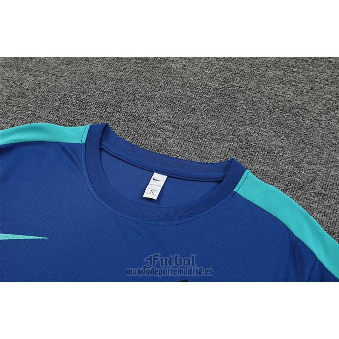 Chandal del Barcelona Manga Corta 2023-2024 Azul - Pantalon Corto